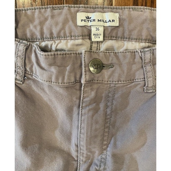 Peter Millar Khaki Straight Pants Size 36 Men’s Golf Brand - Picture 2 of 5